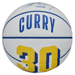 Wilson NBA Player Icon Stephen Curry Mini Ball WZ4007401XB, Basketballbälle, Unisex, Weiß, Größe: 3