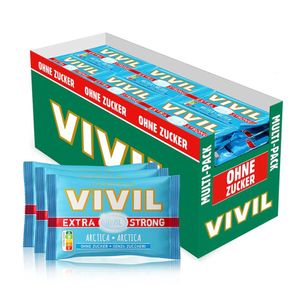 VIVIL Extra Strong Arctica Pastillen ohne Zucker | 26 x 3er Pack