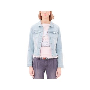 s.Oliver Jeans-Jacke angesagte Damen Frühlings-Jacke mit Streifenmuster Blau/Weiß, Größe:36