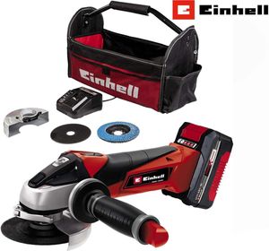 Einhell Akku-Winkelschleifer TE-AG 18/115 Li-18V Akku 4.0 Ah Ladegerät Bag