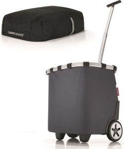 reisenthel Set carrycruiser + gratis Cover Einkaufswagen trolley graphite grau OE7033