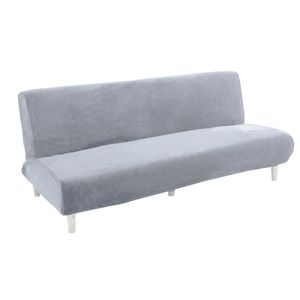 Samt Ohne Armlehnen Sofabezug Sofa überzug Couch Cover Sofa Bezug, L, Grau