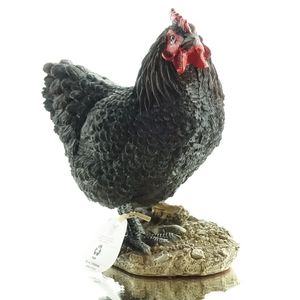 Esschert Design Stehendes Huhn Schwarz - Polyresin