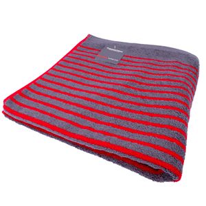 Traumschloss Frottier-Line Stripes Handtuch 50 x 100 cm rot 100% Baumwolle, absolut hautsympathisch