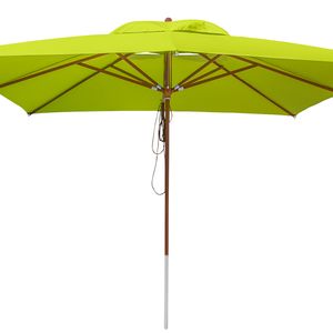 anndora Sonnenschirm 4x4m eckig Apfelgrün Winddach UV-Schutz - Apfel Grün / Limette