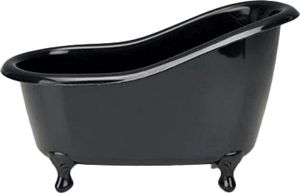 Deko Badewanne Kunststoff schwarz zum Befüllen 26x13,7x15,5cm Ideal für Geschenk