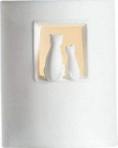 Gilde Porzell Lampe Katzenpaar 34271 Höhe 22 cm weiß