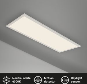 BRILONER Piatto LED Panel, Bewegungsmelder, Dämmerungssensor, Reichweite 10m, Timerfunktion, weiß, 119,5 x 29,5 x 6,5 cm BRILONER Piatto LED Panel, Bewegungsmelder, Dämmerungssensor, Reichweite 10m, Timerfunktion, weiß, 119,5 x 29,5 x 6,5 cm