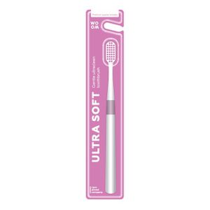 WOOM ULTRA SOFT PINK Zahnbürste Toothbrush mit ultraweichen Qualitätsborsten für eine tiefere und saubere Zahn- und Zahnfleischreinigung