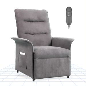FLEXISPOT Elektrisch Relaxsessel Verstellbarer TV Sessel Fernsehsessel mit liegefunktion 105° -155° verstellbare Rückenlehne Relax Sessel (Lichtgrau)