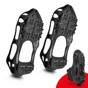 HECHT Schuh Spikes Schneeschuhe | S 35 - 38 | 24 Metallkrallen | Flexibles Gummi