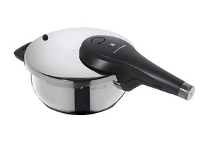 WMF Perfect Premium One Pot Schnellkochtopf Induktion 3l, Dampfkochtopf 22 cm, Cromargan Edelstahl poliert, 2 Kochstufen, All-In-One-Drehknopf