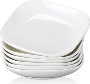 Tafelservice Porzellan, LOVECASA 6er Suppenteller Set, Tiefteller Set, Pastateller, Nudelschalen, Suppenschalen, Salatschale Geschirr 600 ml