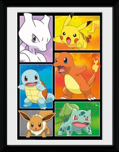 Pokemon - Comic Panels Gerahmte Poster, Bilder