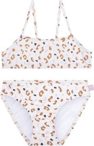 Swim Essentials UV-Bikini, für Mädchen weiß/khaki Leoparden Muster 1–12 Jahre  86/92