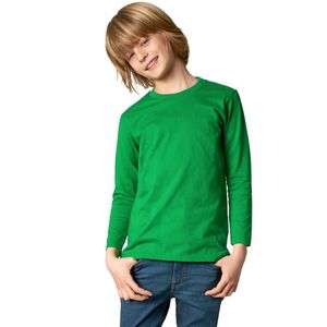 Langarm-Shirt Kinder - grün, 128 (8-10 Jahre)