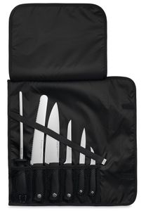 WÜSTHOF Rolltasche, Klettverschlüss, Klingenlänge: 43cm, schwarz, für Küchenmesser, 60-2189635602