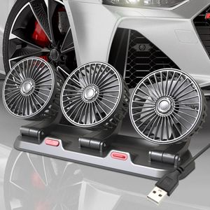 5V Auto KFZ Ventilator Dreiköpfiger Lüfter, Auto Klimaanlage Fan Kühler Kühlluftventilator 5V Auto KFZ Ventilator Dreiköpfiger Lüfter, Auto Klimaanlage Fan Kühler Kühlluftventilator