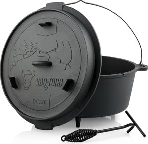 BBQ-Toro Dutch Oven DO12F, 13,6 L Forest Gusseisen Kochtopf, Gusstopf BBQ-Toro Dutch Oven DO12F, 13,6 L Forest Gusseisen Kochtopf, Gusstopf