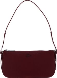 LACOSTE Leder Schultertasche Chantaco Classics Shoulder Bag Cranberry dunkelrot LACOSTE Leder Schultertasche Chantaco Classics Shoulder Bag Cranberry dunkelrot