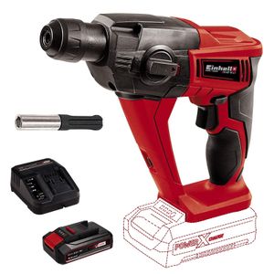 Einhell Akku Bohrhammer TE-HD 18 Li - Solo 1,2J, SDS-Plus + Starter Kit 2.5 Ah Akku + Ladegerät
