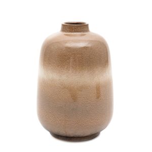 Vase  SOLETO  Keramik beige  15,5x22,4 cm HOMLA