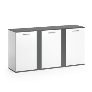 Vicco Sideboard Novelli, 155 x 80 cm mit Türen, Anthrazit/Weiß