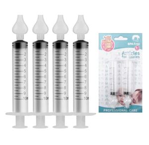 Baby Flush, 4 Stück 4 Spritzen manuelle Nasendusche mit Waage für neugeborene Kleinkinder, Baby Nasendusche Säuglingsnasenreiniger tragbares Schnellspülgerät