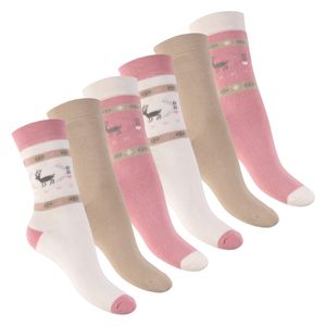 Footstar Damen Wintersocken (6 Paar), Warme Vollfrottee Socken mit Thermo Effekt - Rosa 39-42