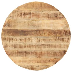 Best Möbel, Neu Tischplatte Massivholz Mango Rund 15-16 mm 40 cm 【Hohe Qualität】