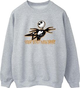 The Nightmare Before Christmas - mikina pre ženy "Your Worst Nightmare" BI52626 (S) (Grau)