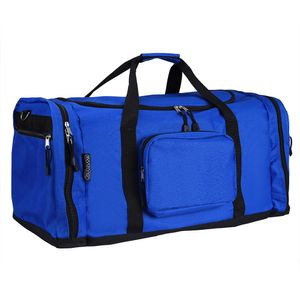 MONZANA® Reisetasche 90L 70x35x35cm Schultergurt Pad Abnehmbar Verstellbar Front & Seitenfächer Standfüße Weekender Duffelbag Sporttasche , Farbe:blau