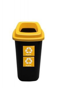 Odpadkový koš na tříděný odpad 45 l - žlutý, plast