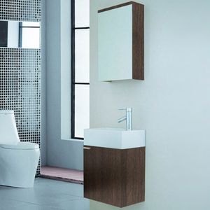 HOME DELUXE - Badmöbel LANGEOOG Holz (HB) Badezimmermöbel Waschbecken Unterschrank Spiegel