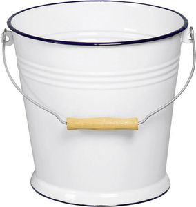 Karl Krüger W10  Emaillierter Wassereimer weiß, 10 Liter