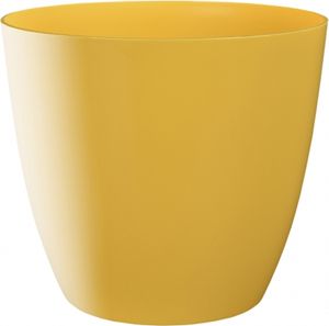 Doniczka dekoracyjna Plastkon Ella Gloss żółta Średnica doniczki: 13 cm Doniczka dekoracyjna Plastkon Ella Gloss żółta Średnica doniczki: 13 cm