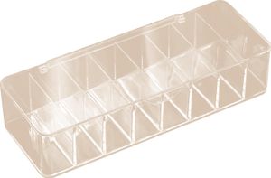 Aufbewahrungsbox für Kontaktlinsen, transparentes Design, 12 Fächer, große Kapazität, staubdichter Kontaktlinsen-Organizer, tragbares Etui