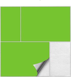 Fliesenaufkleber  Für Bad, Küche etc Lindgrün 63 matt 15 x 20 cm 5 Stück