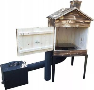 Räucherkammer Räucherei Holzräucherei Fuerkammer Smoker Garten aus Holz mit Tür 6639