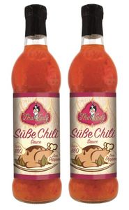 Doppelpack Thai Lady Süße Chilisauce (2x 690ml) | ideal zum Dippen | SWEET CHILI SAUCE