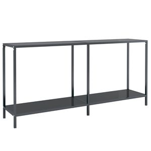 vidaXL Konsolentisch Schwarz 160x35x75,5 cm cm Hartglas