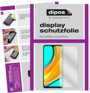 2x Xiaomi Redmi 9 Schutzfolie klar Displayschutzfolie Folie Display Schutz dipos