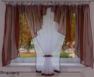Hotová záclona CORSIKA 400x150 Hnedá záclona VOILE Hotová záclona CORSIKA 400x150 Hnedá záclona VOILE