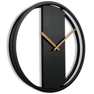 Dubové hodiny Loft Oval kovové 50cm, z231