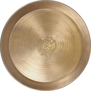Deko-Tablett - Goldgelb - Metall - Ø 55 cm