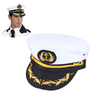 Kapitänsmütze Marine Mütze weiß Kapitän KW 56-60 cm für Herren