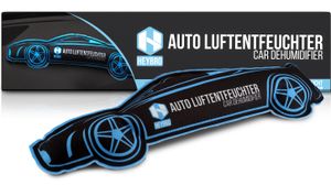 HEYBRO Auto Luftentfeuchter - Wiederverwendbarer Feuchtigkeitsentferner in extra coolem Design – Entfeuchter Kissen verhindert Beschlagene Scheiben und Feuchtigkeit - INKL. Anti-Rutsch-Matte