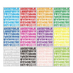 12 Blatt Selbstklebendes Sticker Set mit Buchstaben und Zahlen, Aufkleber für Fenster, Briefkästen, Auto, DIY, Scrapbooking #3