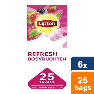 Lipton - Feel Good Selection Schwarzer Tee Waldfrüchte - 6x 25 Teebeutel