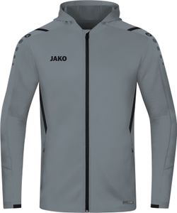 Jako Challenge Kapuzenjacke Kinder - Steingrau / Schwarz